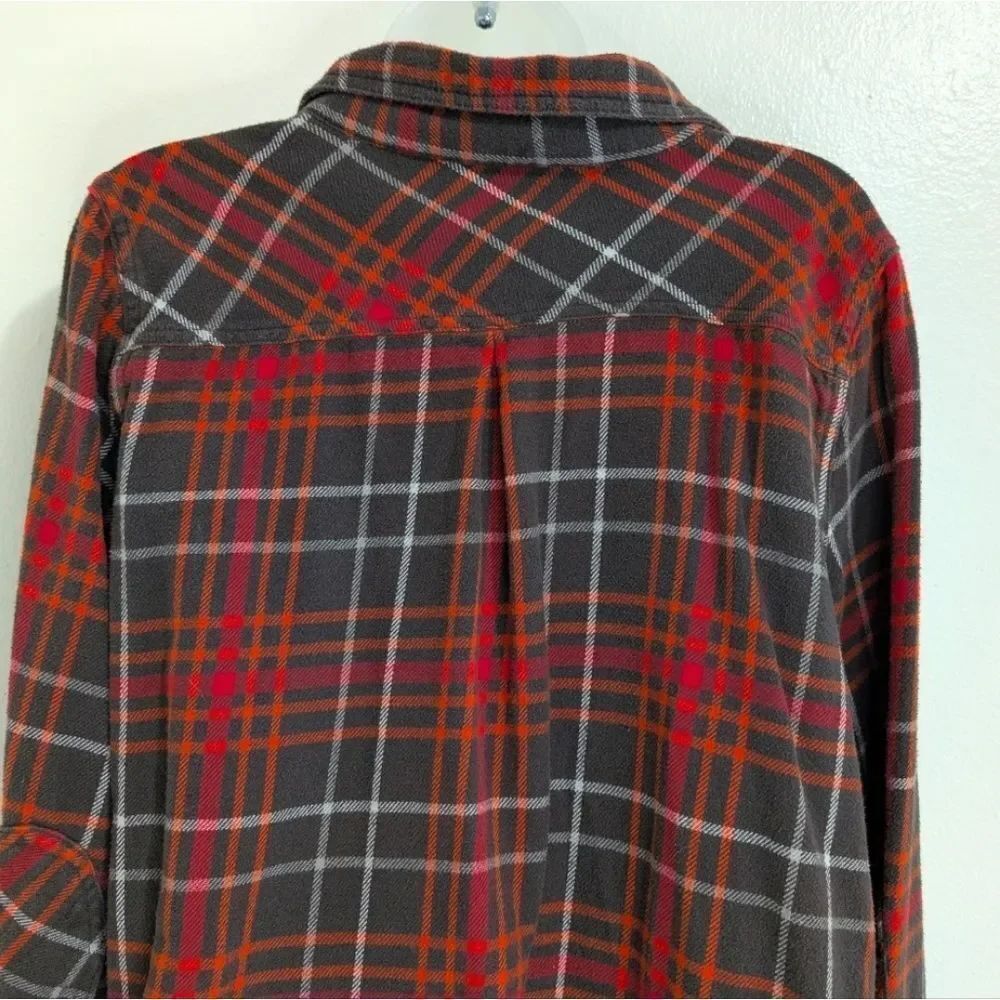 Woolrich Plaid Cabincore Outdoors Preppy Western Chore Button Down Top Shacket L - Picture 6 of 9